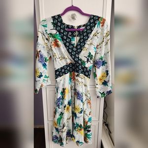 Closet London Faux Wrap Multicolor dress Size 8